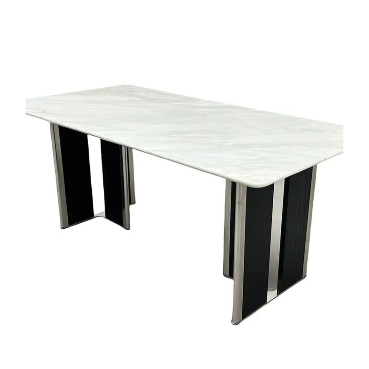 Blade Stone Top Panel Base Dining Table